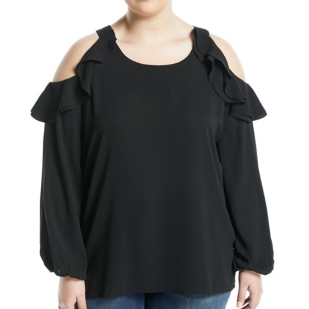Kerrick Ruffle Cold Shoulder Blouse